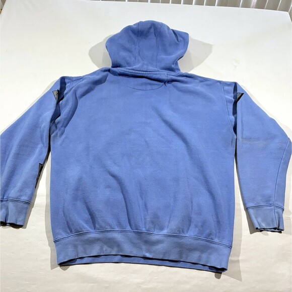Dead Homies Blue Mens Graphic Print Gun Pullover USA Flag Hoodie Sweatshirt Sz L - Picture 7 of 9